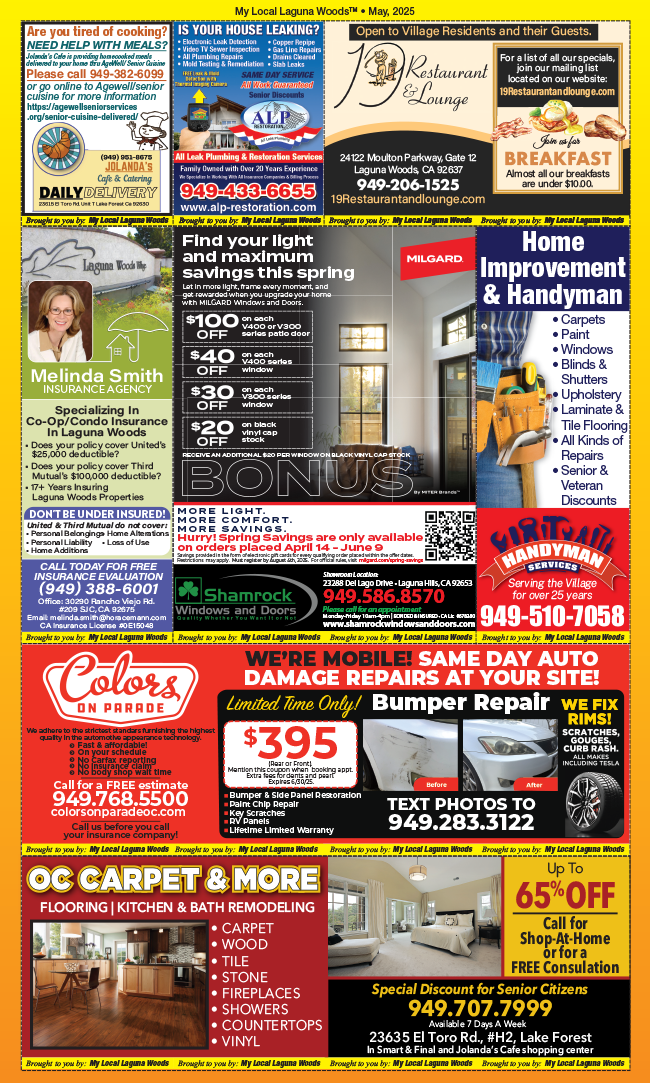 My Local Laguna Woods digital marketing publication for May 2025.
