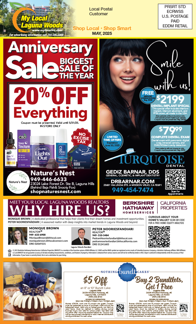 My Local Laguna Woods digital marketing publication for May 2025.