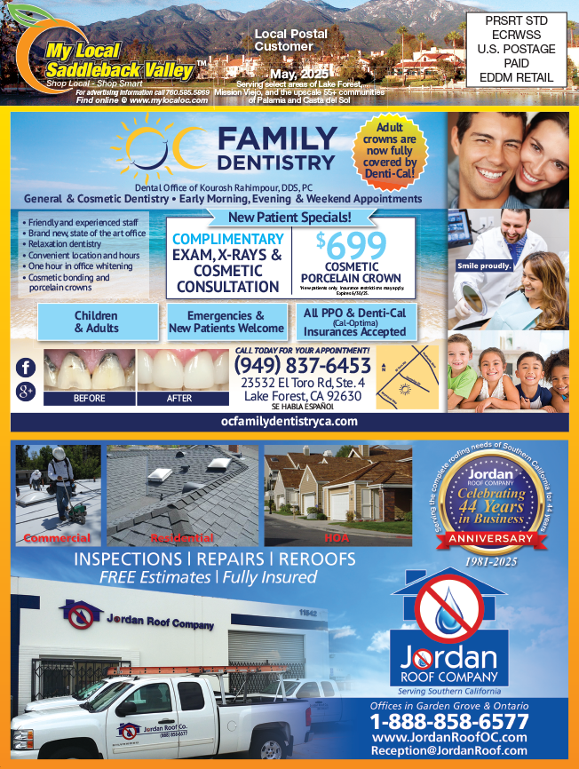 My Local Saddleback Valley digital marketing publications May 2025.