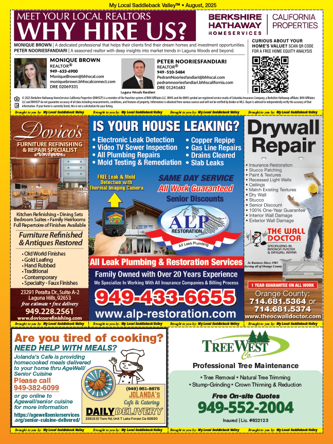 My Local Saddleback Valley Digital Publication for Aug 2025.